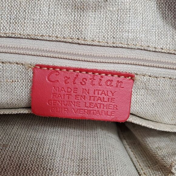 Cristian red Italian leather handbag - Picture 7 of 8